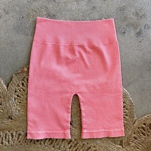 Coral Biker Shorts